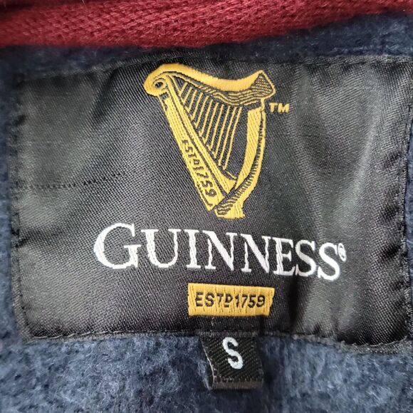 Guinness Authentic embroidered logo hoodie sweatshirt mens small - Picture 3 of 6
